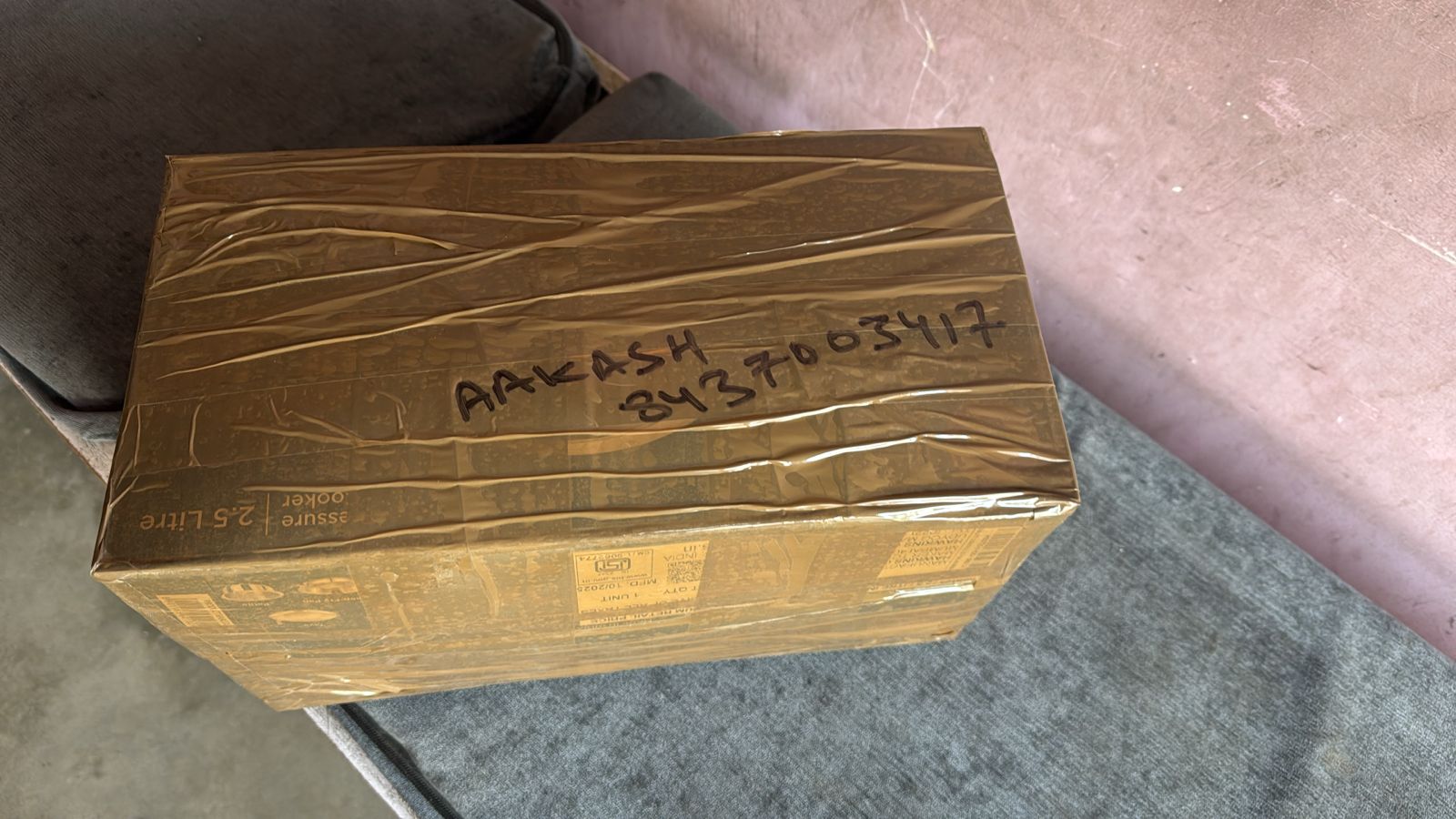 Packed parcel at Aakash Courier & Cargo